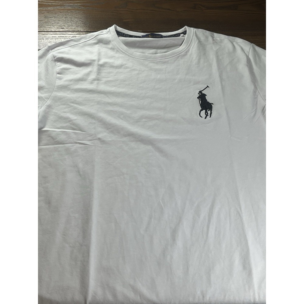 Polo Ralph Lauren Big Pony Cotton T-Shirt Mens Size Large White Short Sleeve #3